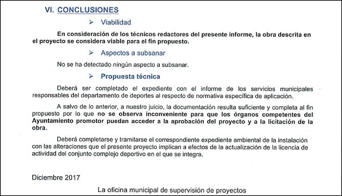 Cubierta Polideportivo Moraira: Conclusiones (2)