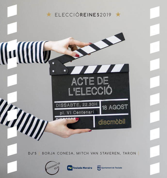 Cartel anunciador elección reinas fiestas Teulada 2019