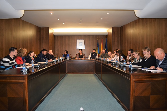 Imagen de archivo de uno de los últimos plenos presenciales celebrados en el Ayuntamiento.