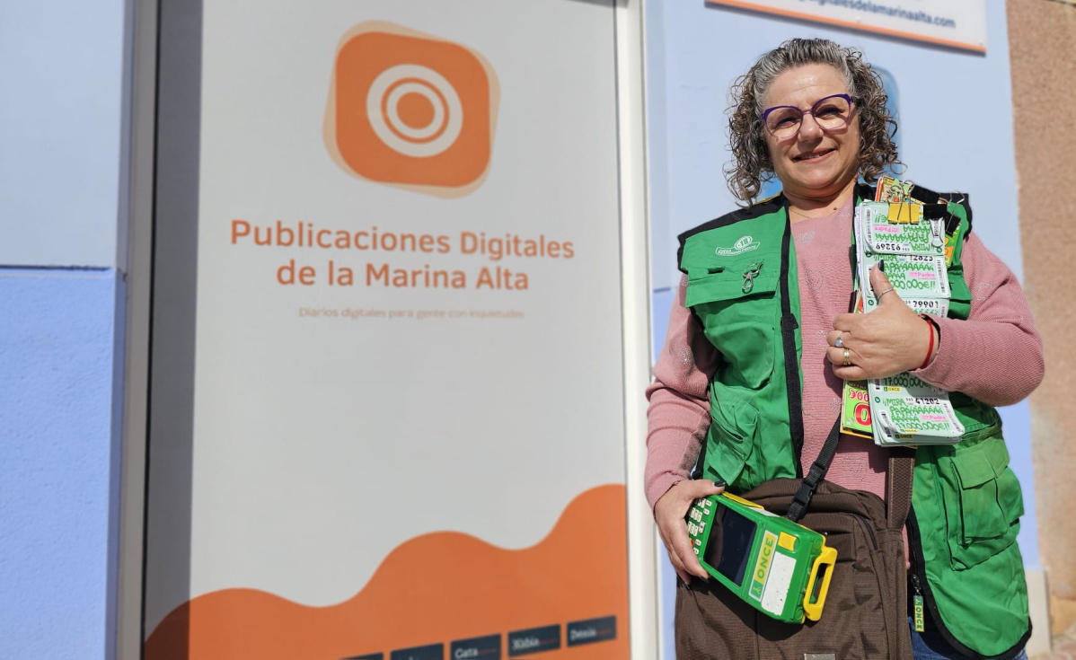 Bárbara Fernández Pérez, vendedora del cupón de la ONCE en Teulada Moraira