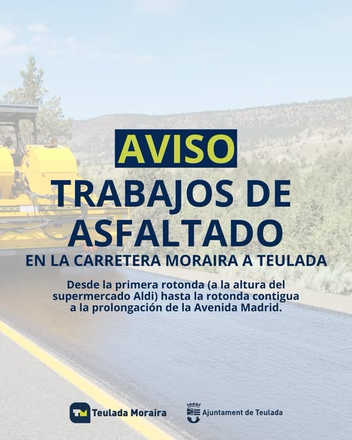 La carretera entre Moraira y Teulada se verá afectada esta semana por trabajos nocturnos de asfaltado