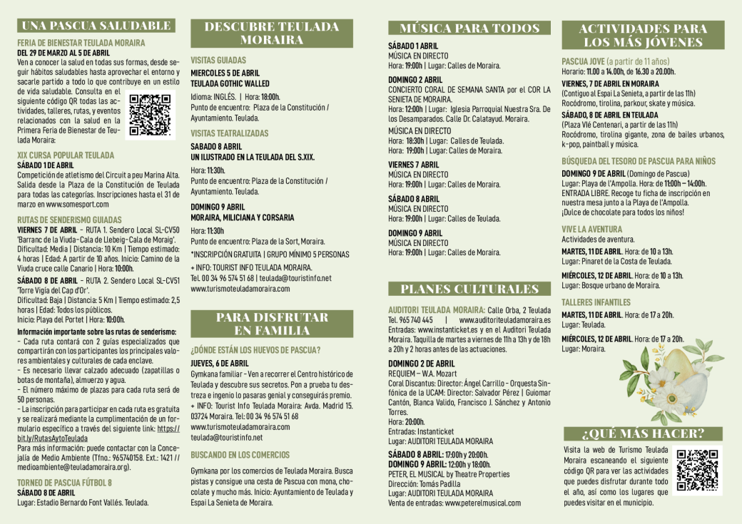 Programación Semana Santa Teulada Moraira