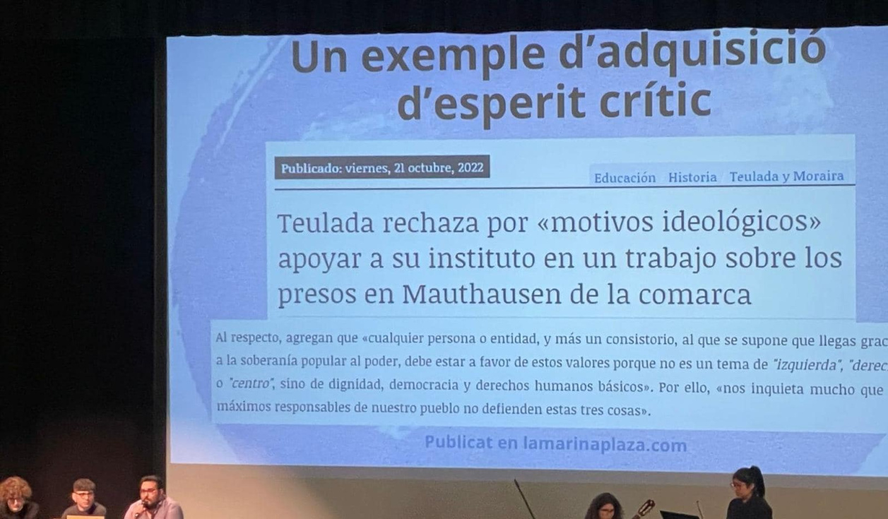 Imagen de la diapositiva que se ha mostrado en el acto