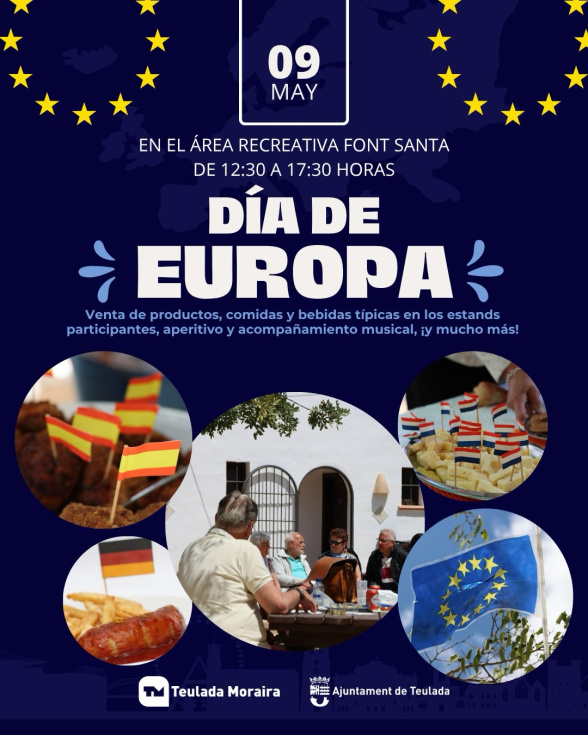 Teulada Moraira celebrará el Día de Europa con gastronomía, música y ambiente internacional en la Font Santa