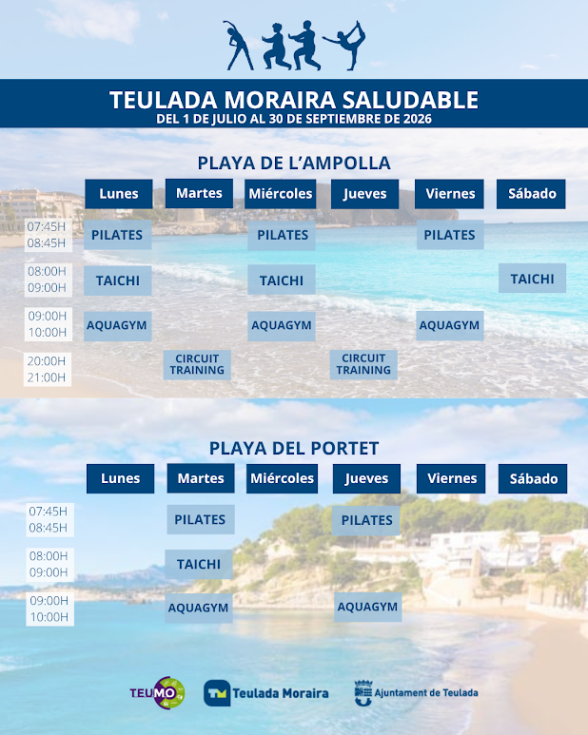 Teulada Moraira volverá a llenar sus playas de deporte con el programa gratuito 