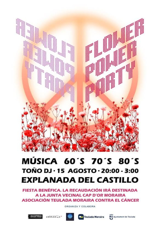 La Flower Power Party de Moraira celebrará su 11ª edición con música y solidaridad junto al Castillo