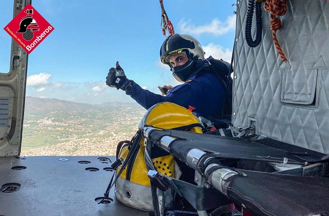 Imagen de archivo de un rescate en helicóptero