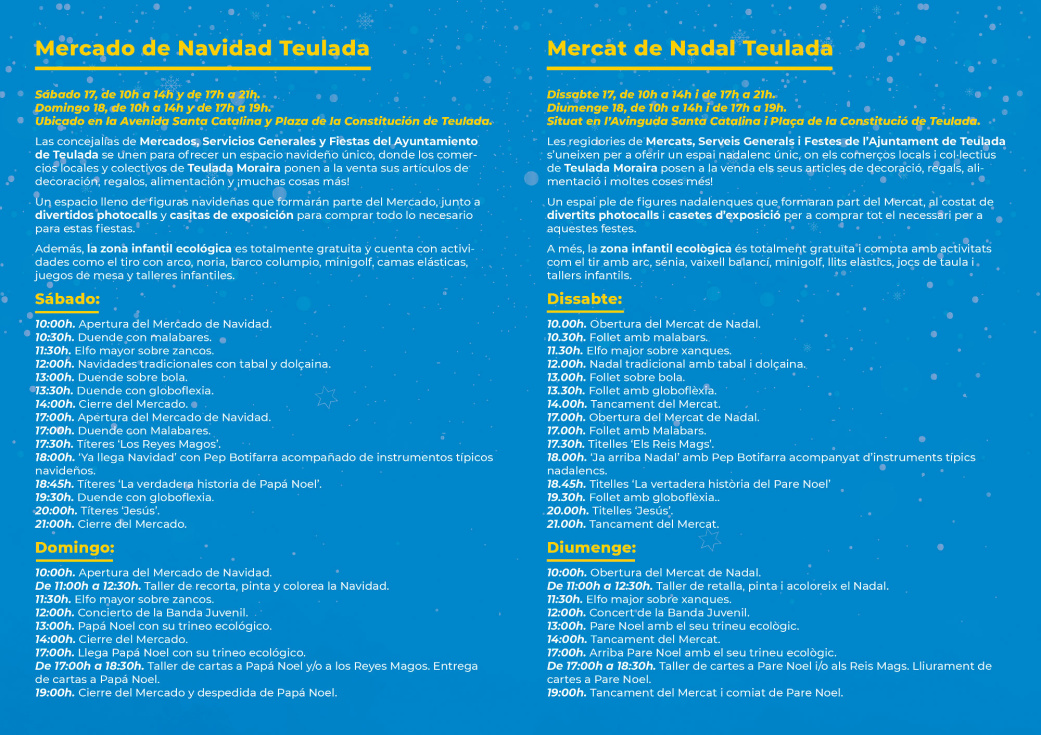 Programa Mercado de Navidad Teulada